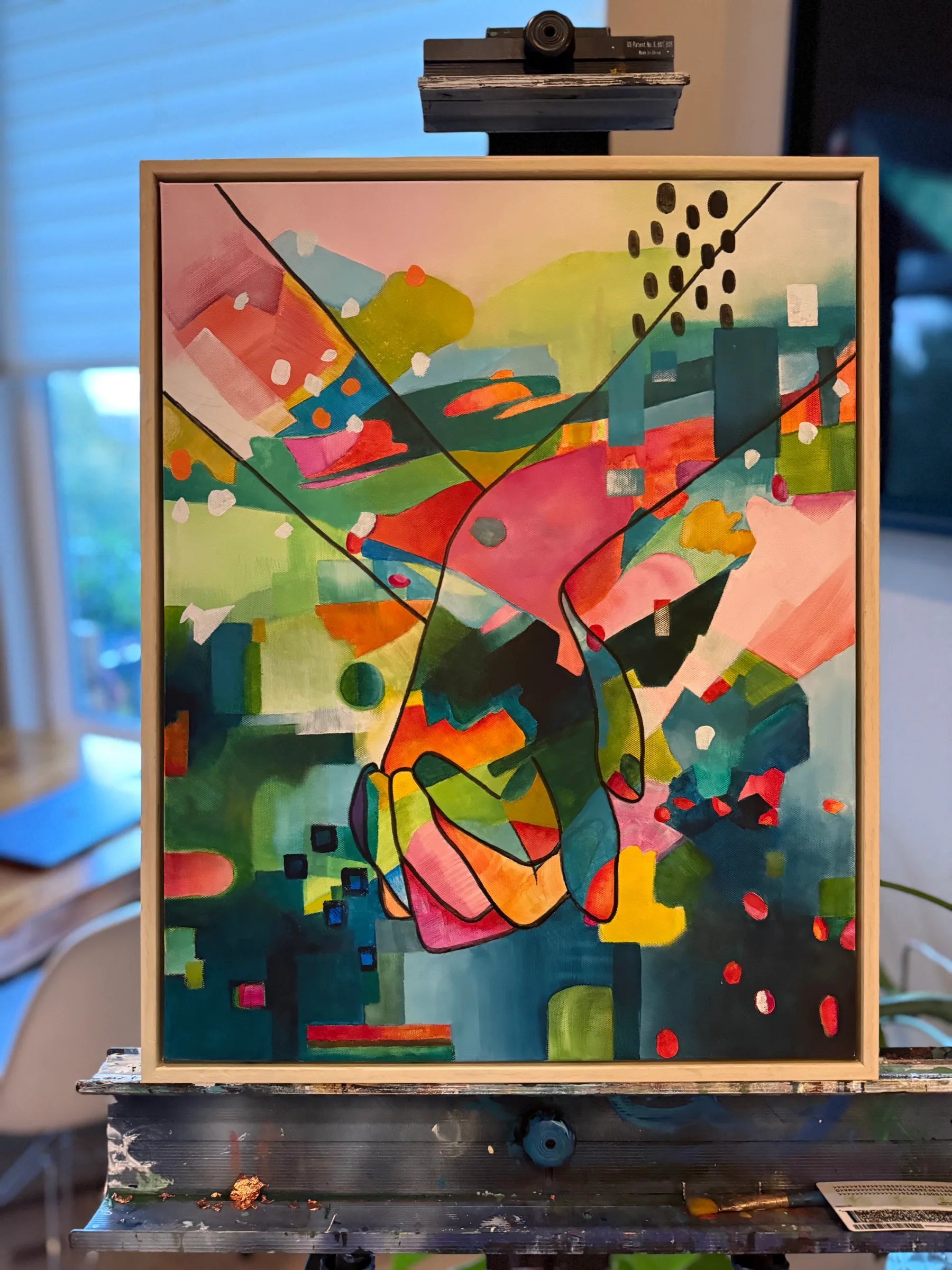 "Held"
15 by 19
Acrylic on canvas-floating frame
$325